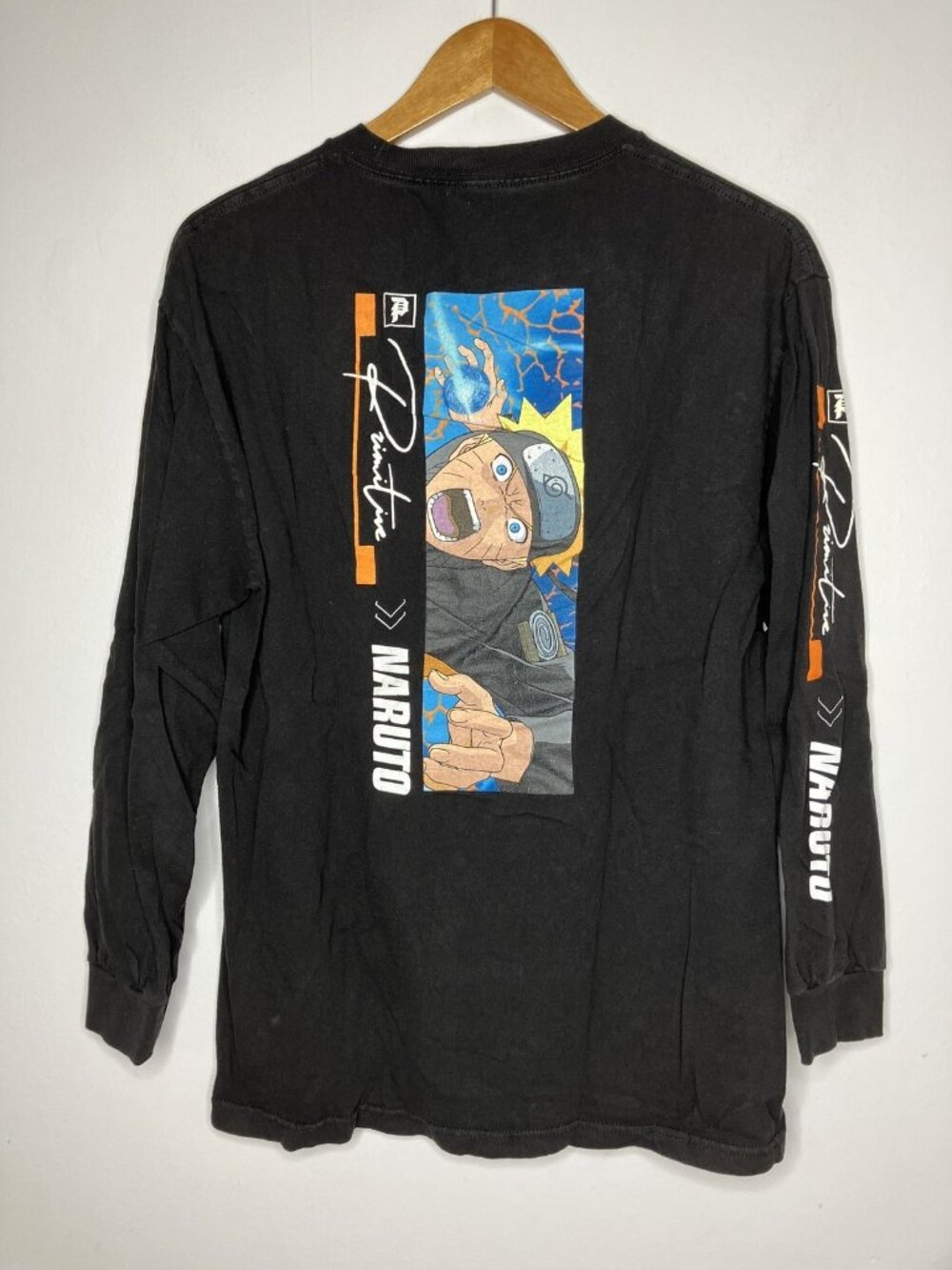 Primitive Skateboarding Naruto Shippuden Long Sleeve T-Shirt Men's Black Large